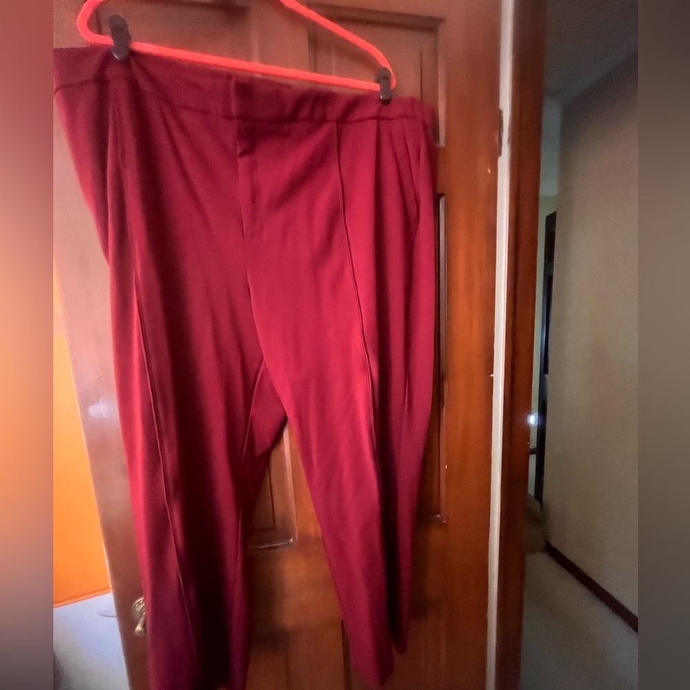 ELOQUII Elegant Deep Red/Wine Women's Pants-size 26w